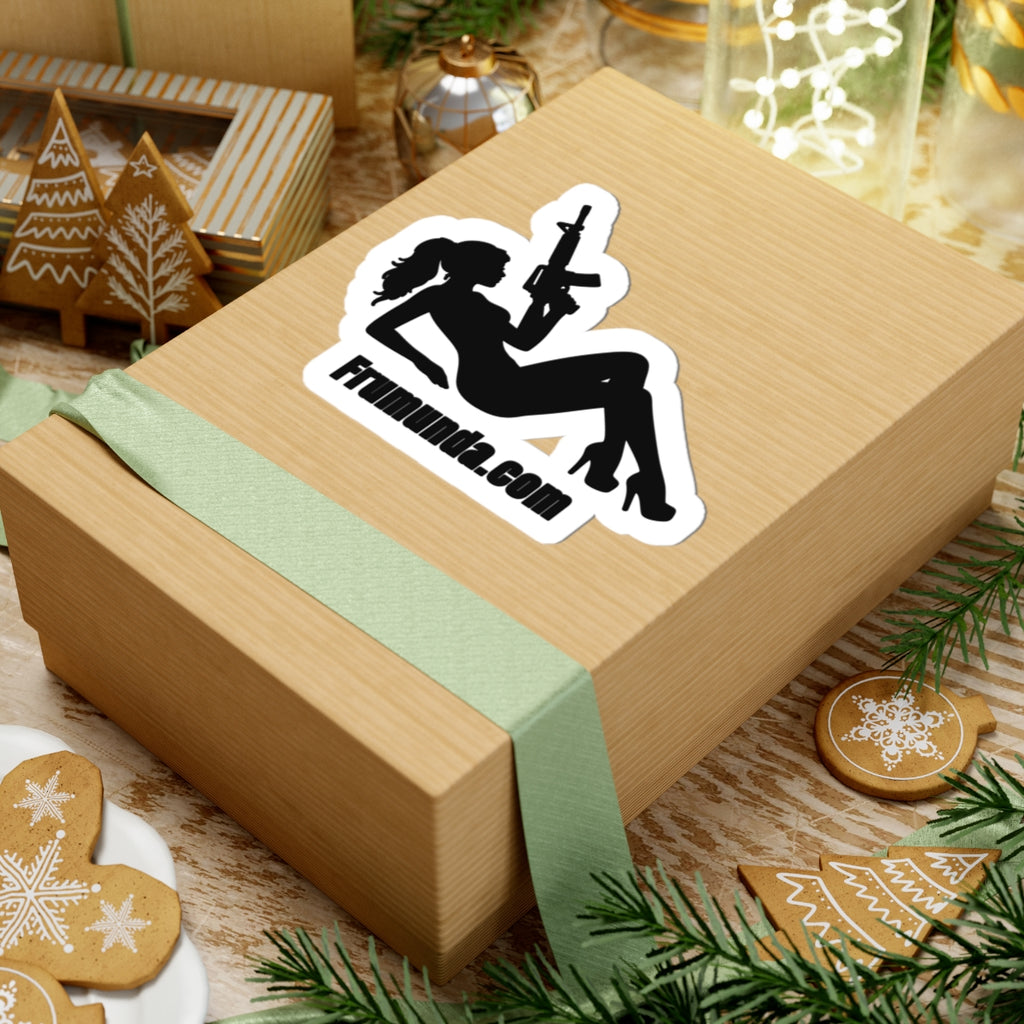 FRUMUNDA Reclined Kiss-Cut Sticker - Black