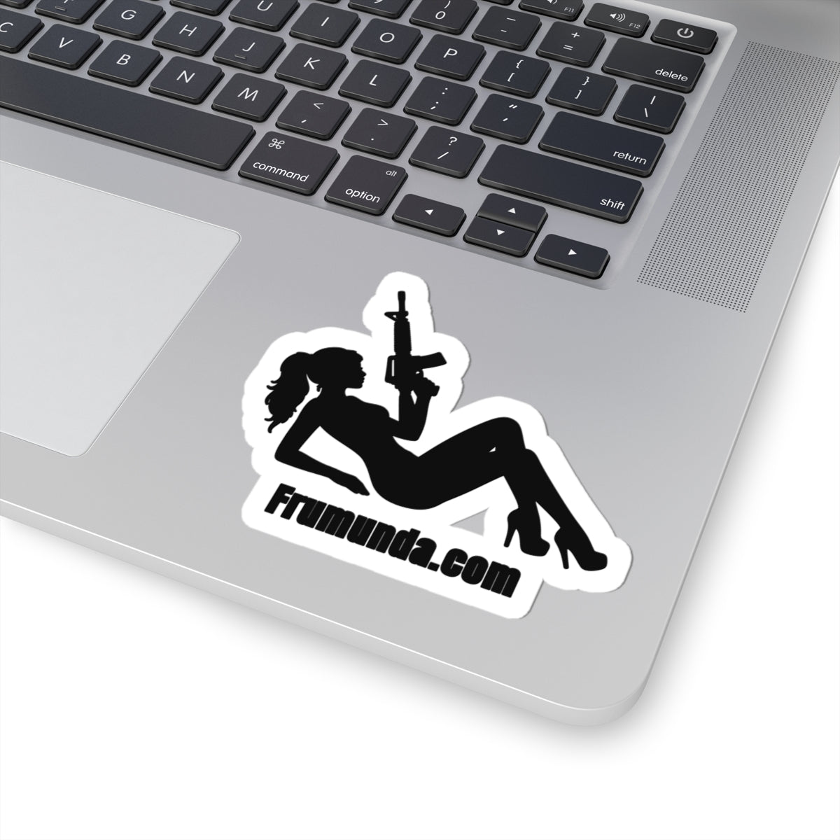 FRUMUNDA Reclined Kiss-Cut Sticker - Black
