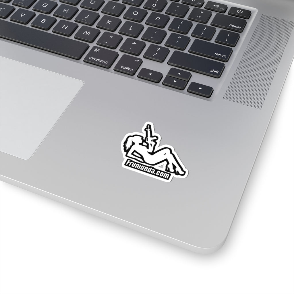 FRUMUNDA Reclined Kiss-Cut Sticker - White